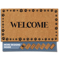 Barnyard Designs Natural Coco Coir Non-Slip Doormat (17x30, Welcome Paws)