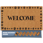 Barnyard Designs Natural Coco Coir Non-Slip Doormat (17x30, Welcome Paws)