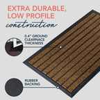 ubdyo Extra Durable Door Mat Outside Entrance (32" x 20", Bright Brown)