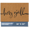 Barnyard Designs Natural Coco Coir Non-Slip Doormat (24x36, Y'all)
