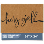Barnyard Designs Natural Coco Coir Non-Slip Doormat (24x36, Y'all)