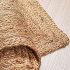 Hausattire Hand Woven Jute Braided Rug, 5'x8' – Natural, Reversible Boho Entry Area Rugs for Kitchen, Living Room I Farmhouse Indoor Outdoor Decorative Floor Rug, 60x96 Inches