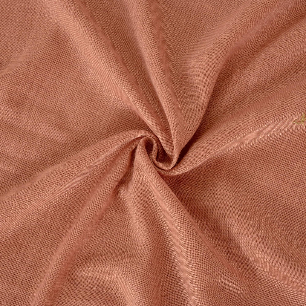 BGment Terracotta Linen Curtains 54 Inch Length for Short Living Room, Semi Sheer Burnt Orange Drapes Boho Rustic for Bedroom Decor with Rod Pocket Lightweight, 2 Panels Set, Each 42 Inch Wide