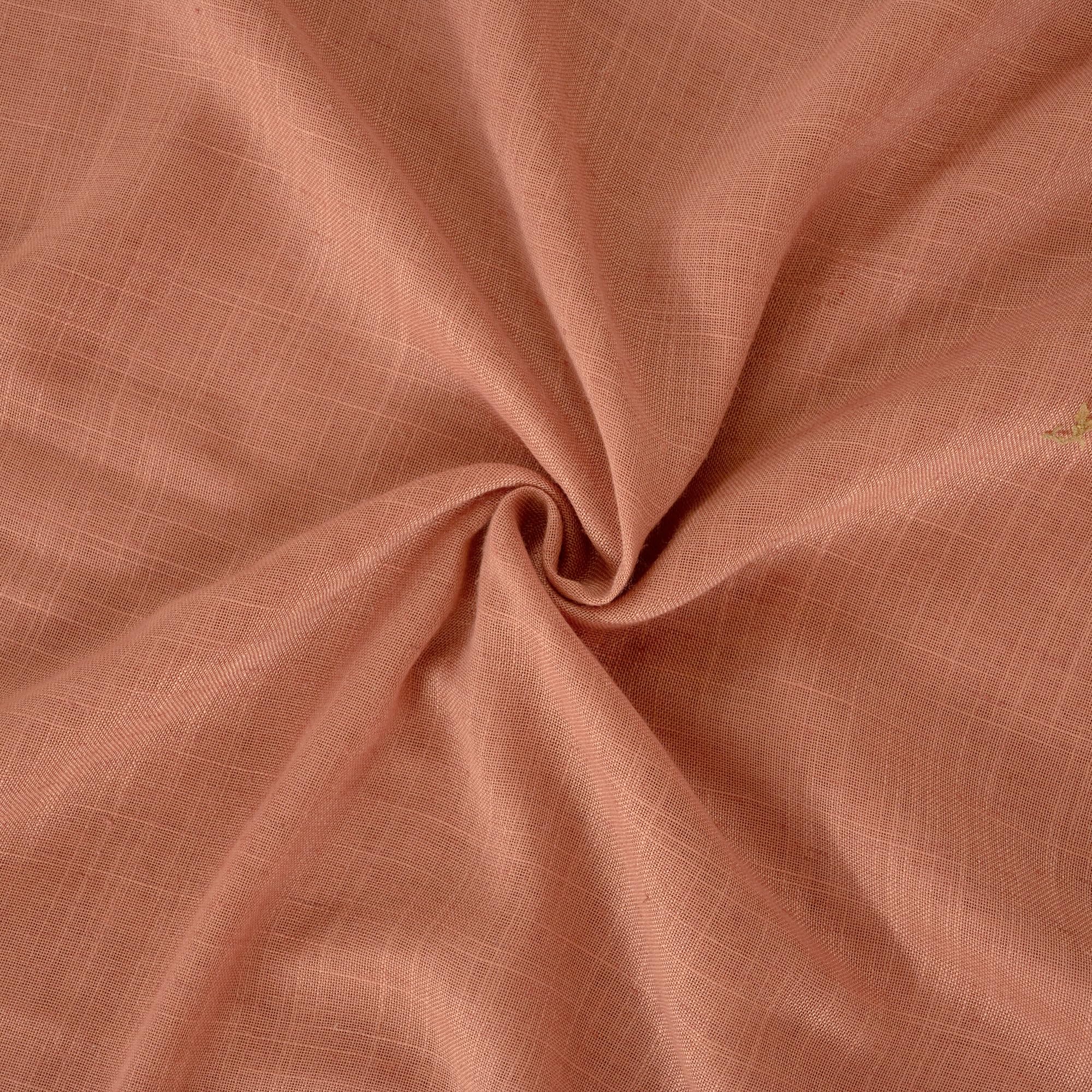 BGment Terracotta Linen Curtains 54 Inch Length for Short Living Room, Semi Sheer Burnt Orange Drapes Boho Rustic for Bedroom Decor with Rod Pocket Lightweight, 2 Panels Set, Each 42 Inch Wide