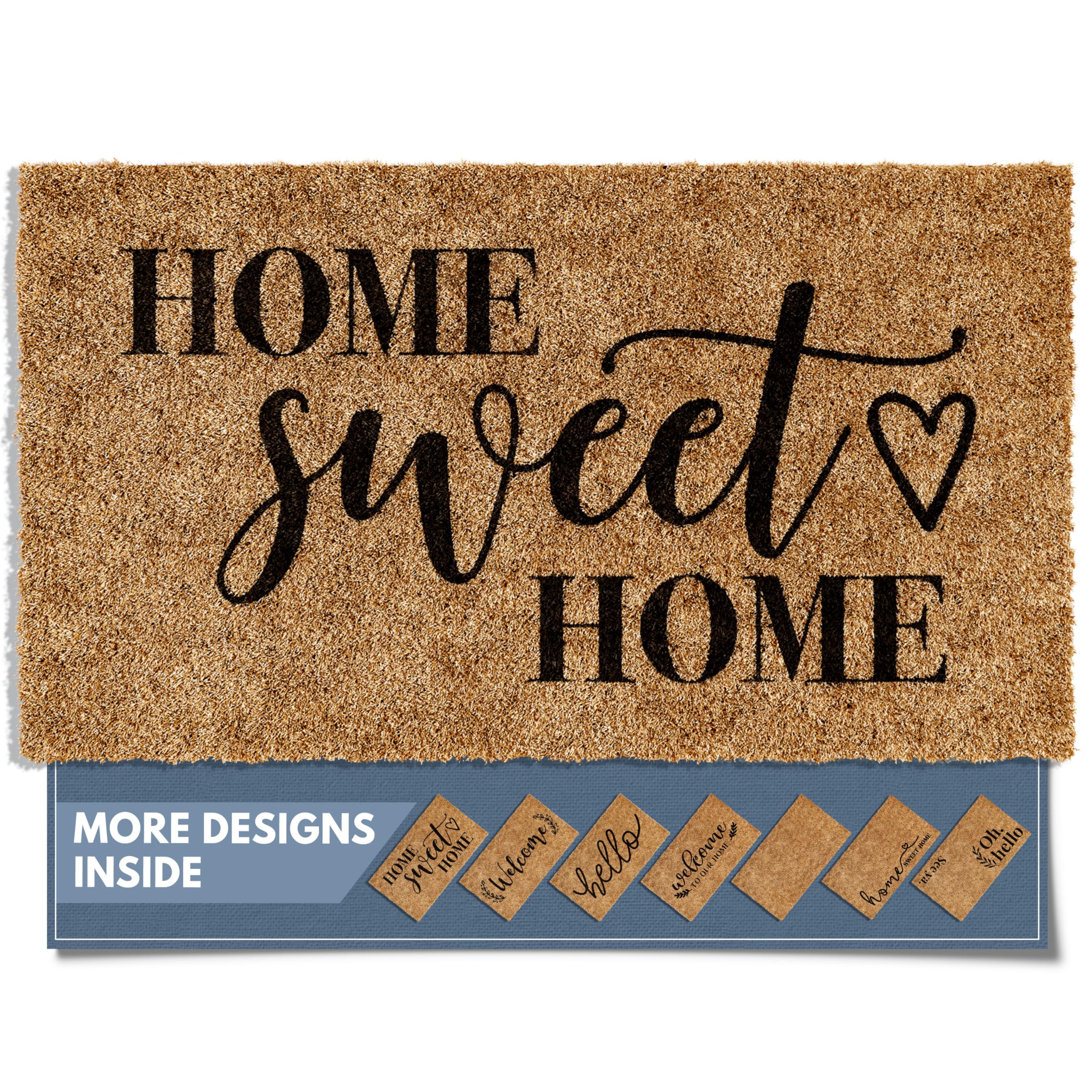Barnyard Designs Front Door Welcome Mat (Home Sweet Home, 30x17)