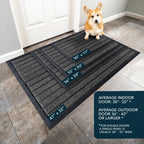 ubdyo Extra Durable Door Mat Outside Entrance (32" x 20", Bright Grey)