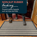 ubdyo Extra Durable Door Mat - Dirt Trapping Outdoor Welcome Mats - Non-Slip Outdoor Indoor Entrance - Low Profile Front Doormat (36" x 24", Bright Beige)