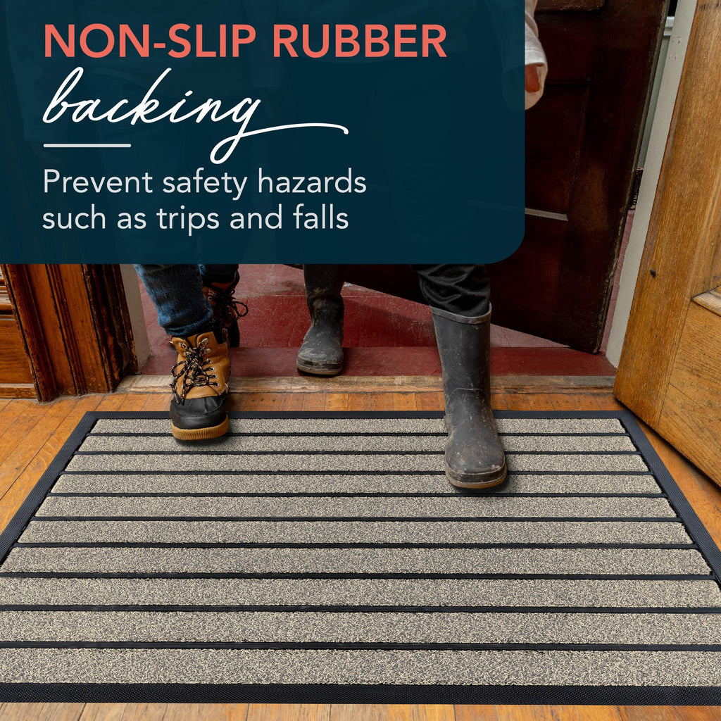 ubdyo Extra Durable Door Mat Outside Entrance (36" x 24", Bright Beige)