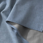 RYB HOME Smoky Blue 100% Blackout Linen Curtains 102 Inch Long for Loft