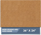 Barnyard Designs Natural Coco Coir Heavy Duty Backing Doormat - Large Cute Non-Slip Front Door Welcome Mat for Outside Entrance or Porch Entry, Brown (24x36, Plain Brown)