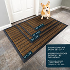 ubdyo Extra Durable Door Mat Outside Entrance (30" x 17", Bright Brown)