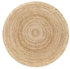 Hausattire Jute Braided Round Rug, Natural, 4 ft