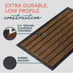ubdyo Extra Durable Door Mat Outside Entrance (30" x 17", Bright Brown)
