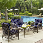 DREAHOTEXTIL 8Pcs Outdoor Cushion Covers, Elastic Patio Cushion Covers
