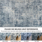 9x12 Area Rugs for Living Room Washable Rug: Anti-Skid Abstract Modern Living Room Rug Soft Thin Carpets Indoor Floor Non-Shedding Carpet for Bedroom Dining Farmhouse Nursery Home Office Blue Gold