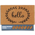 Barnyard Designs Natural Coco Coir Non-Slip Doormat (17x30, Hello Wreath)