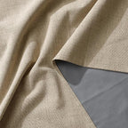 RYB HOME Burlap 100% Blackout Linen Curtains 78 Inch Long for Bedroom