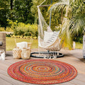 Hausattire Braided Boho Round Rug, Multicolor, 5 ft