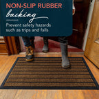 ubdyo Extra Durable Door Mat Outside Entrance (32" x 20", Bright Brown)