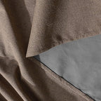 RYB HOME 100% Blackout Polyester Textured Curtains 90 inches Long, Thermal Insulating Privacy Energy Saving for Bedroom Living Room Window Office Theater Dining Nursery, W52 x L90 in, Coffee, 2 Panels