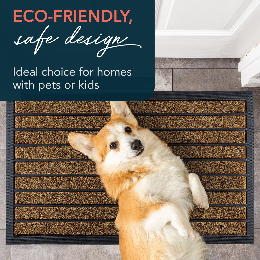 ubdyo Extra Durable Door Mat Outside Entrance (32" x 20", Bright Brown)