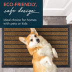 ubdyo Extra Durable Door Mat Outside Entrance (32" x 20", Bright Brown)