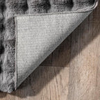nuLOOM 7'6' x 9'6' Cozy Plush Area Rug, Machine Washable, Non-Slip, Soft Fluffy Shag Carpet for Living Room Bedroom Kids Room Nursery Home Decor, Jeni Grey