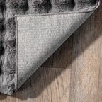nuLOOM Jeni Dark Grey Checkered Washable Area Rug, 5' x 8'